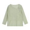 Oversized Casual Long-Sleeve Top — Light Green